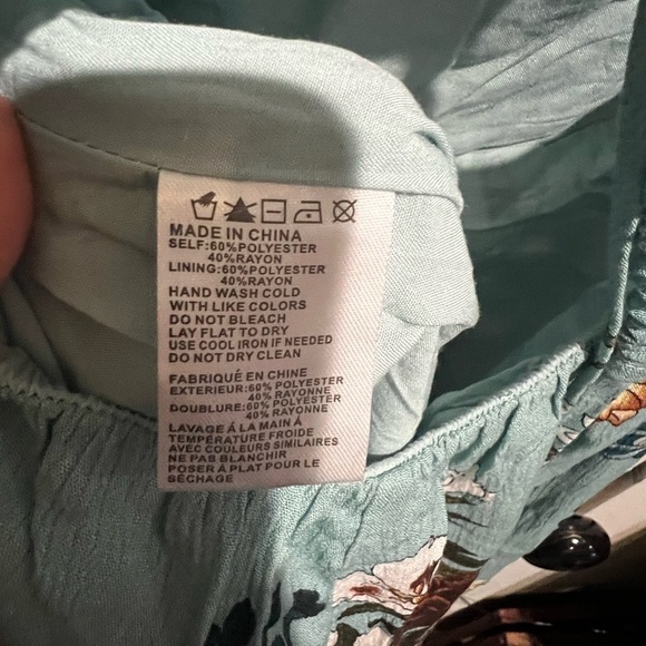 Paper Crane Floral Maxi Jumpsuit in Teal and White - Picture 3 of 6